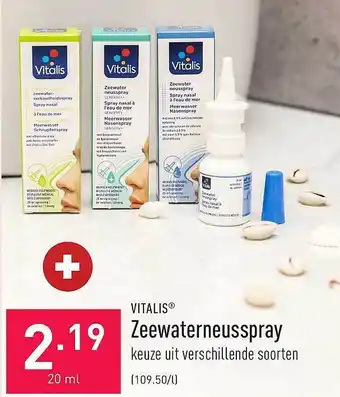 ALDI Vitalis zeewaterneusspray aanbieding