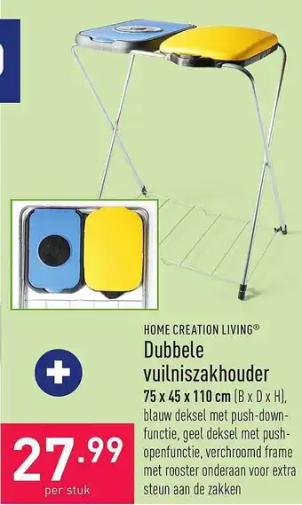 ALDI Dubbele vuilniszakhouder aanbieding