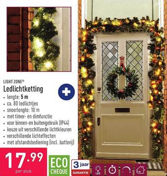ALDI Light zone ledlichtketting aanbieding