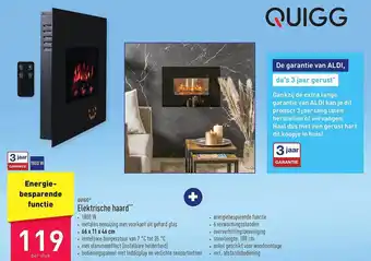 ALDI Quigg elektrische haard aanbieding