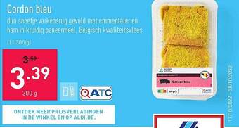 ALDI Cordon bleu aanbieding
