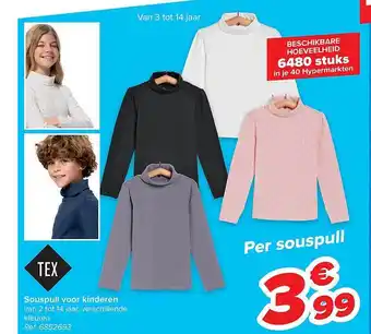 Hyper Carrefour Souspull voor kinderen tex aanbieding