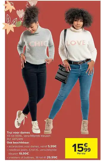 Trui voor dames xs toto xxxl