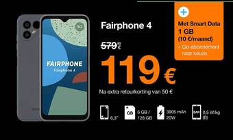 Orange Fairphone 4 aanbieding