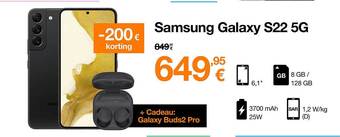 Orange Samsung galaxy s22 5g aanbieding