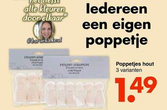 Wibra Poppetjes hout aanbieding
