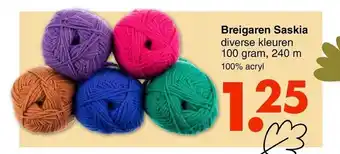 Wibra Breigaren saskia 100 gram aanbieding