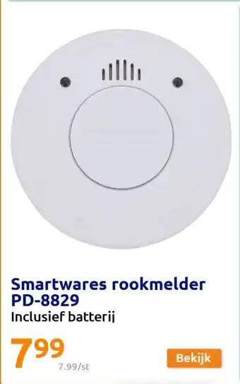 Action Smartwares Rookmelder PD-8829 Inclusief batterij aanbieding