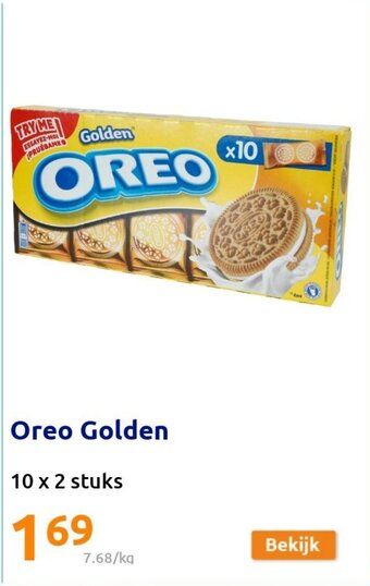 Action Oreo Golden 10x2 Stuks aanbieding