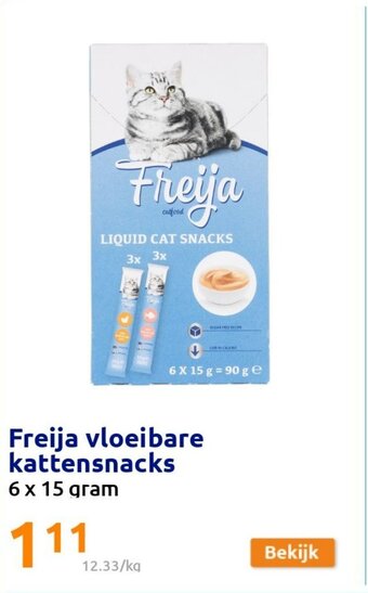 Freija vloeibare Kattensnacks 6 x 15 gram