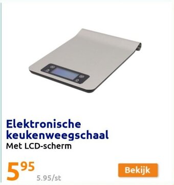 Action Elektronische Keukenweegschaal Met LCD-scherm aanbieding