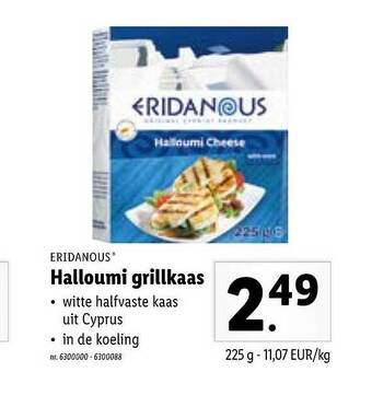Lidl Eridanous Halloumi Grillkaas aanbieding