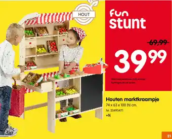 Fun Houten marktkraampje aanbieding