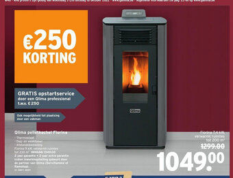 GAMMA Qlima Pelletkachel Fiorina aanbieding