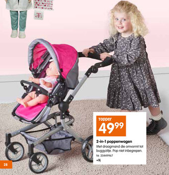 Fun 2-in-1 poppenwagen aanbieding