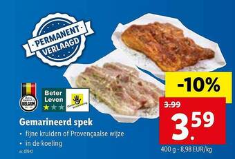 Lidl Gemarineerd Spek aanbieding