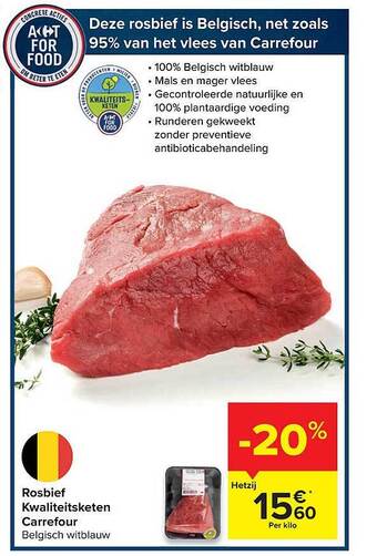 Carrefour Rosbief aanbieding