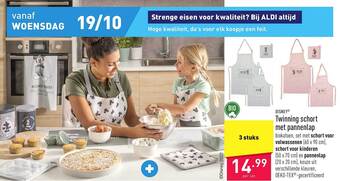 Twinning schort met pannenlap