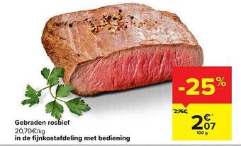 Carrefour Gebraden rosbief aanbieding