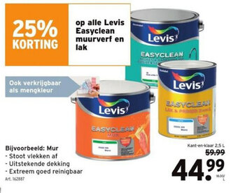 GAMMA Levis Easyclean Muurverf en Lak aanbieding