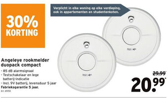 GAMMA Angeleye Rookmelder Duopack Compact aanbieding