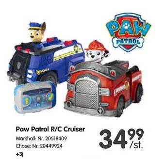 Fun Paw patrol r-c cruiser aanbieding