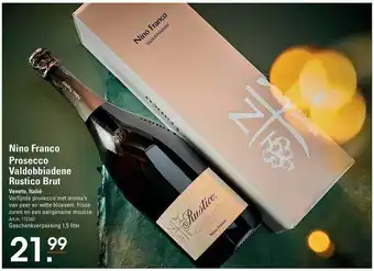 Sligro Nino franco prosecco valdobbiadene rustico brut aanbieding