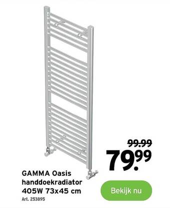 GAMMA Gamma oasis handdoekradiator 405w 73x45 cm aanbieding