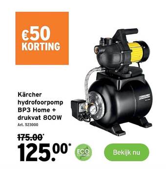 GAMMA Kärcher hydrofoorpomp bp3 home + drukvat 800w aanbieding