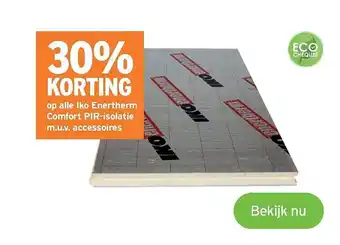 GAMMA 30% korting op alle iko enertherm comfort pir-isolatie aanbieding