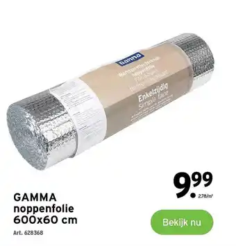GAMMA Gamma noppenfolie 600x60 cm aanbieding