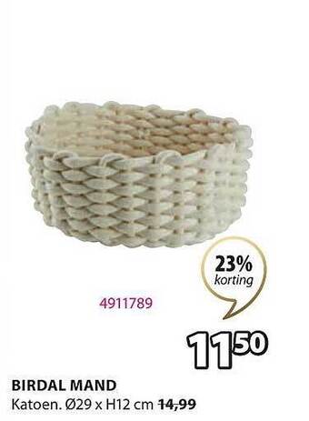 Jysk Birdal mand aanbieding