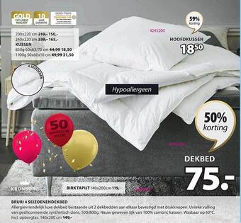 Jysk Bruri 4 seizoenendekbed aanbieding