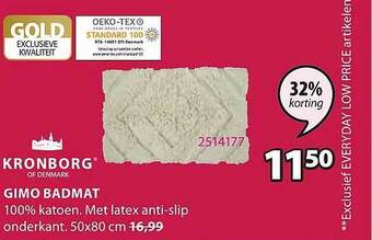 Jysk Gimo badmat aanbieding