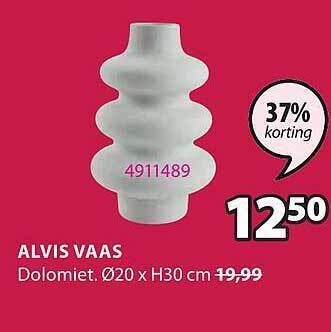 Jysk Alvis vaas aanbieding