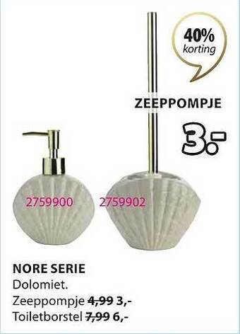 Jysk Nore serie, zeeppompje aanbieding