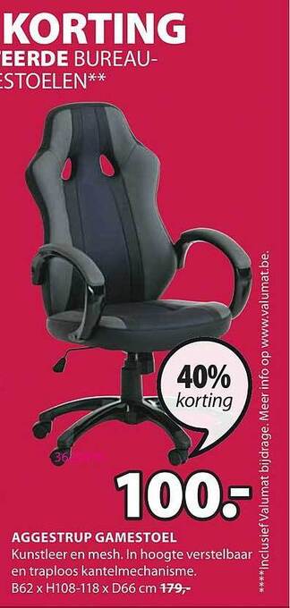 Jysk Aggestrup gamestoel aanbieding