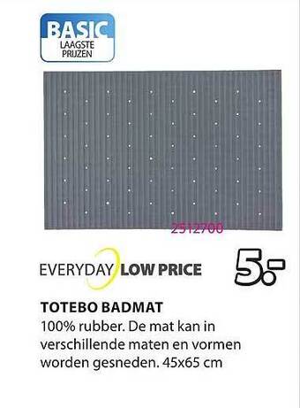 Jysk Totebo badmat aanbieding