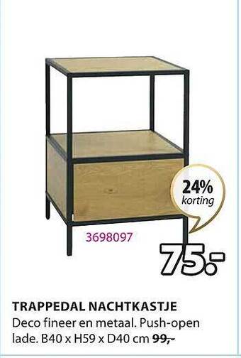 Jysk Trappedal nachtkastje aanbieding