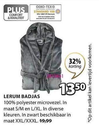 Jysk Lerum badjas aanbieding