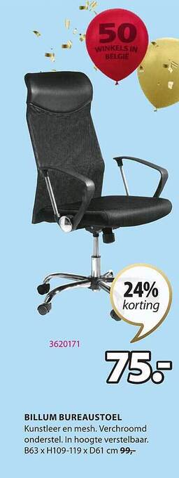Jysk Billum bureaustoel aanbieding