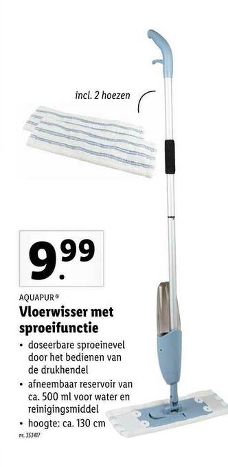 Lidl Aquapur Vloerwisser Met Sproeifunctie aanbieding