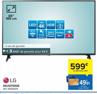 Carrefour LG LED TV 65" 65UQ75006 aanbieding