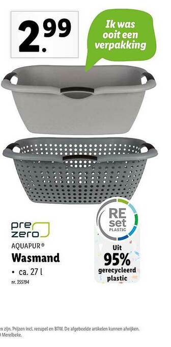 Lidl Aquapur Wasmand aanbieding