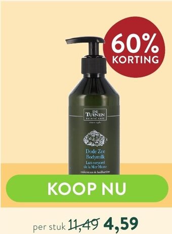 Holland & Barrett De tuinen dode zee bodymilk aanbieding