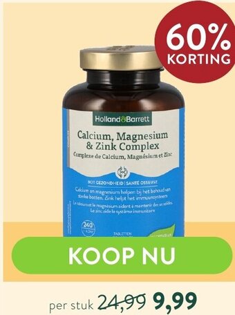 Calcium magnesium & zink complex