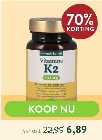 Holland & Barrett Vitamine k2 aanbieding