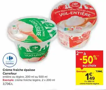 Carrefour Carrefour Creme Fraiche Epaisse aanbieding