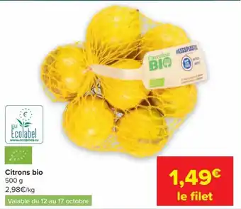 Citrons Bio 500g