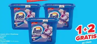 Carrefour Dash Lessive All in 1 Freshness of Lenor aanbieding